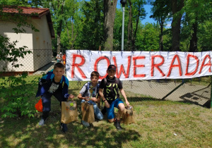 Uczniowie klasy 5a, którzy zdobyli III miejsce w Roweradzie 2023