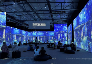 „Gwiaździsta noc” prezentowana na wystawie w technologii Digital Art. 360