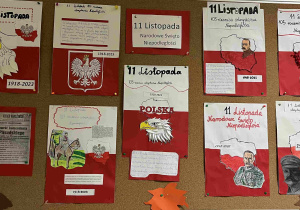 Prace uczniów klas młodszych wykonane podczas zajęć świetlicowych i edukacji wczesnoszkolnej
