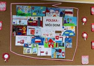 Prace plastyczne uczniów klas młodszych – „Polska mój dom”