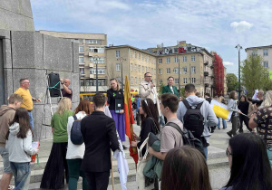 Powitanie uczestników Marszu przez organizatorów i wiceprezydent Łodzi.