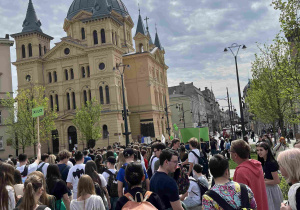 Rozpoczęcie Marszu ulicą Piotrkowską.
