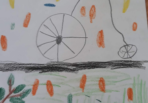Język angielski. The Dot w klasie 4c i 5c Kropki wycięte z papieru kolorowego oraz narysowane na białym arkuszu papieru