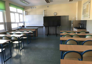 Sala B08 wyremontowana i wyposażona z dofinansowaniem Unii Europejskiej.