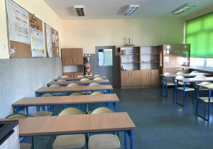 Sala B09 wyremontowana i wyposażona z dofinansowaniem Unii Europejskiej.
