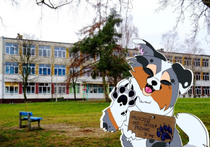 Budynek Szkoły Podstawowej nr 137 w Łodzi. Widok na główne wejście.