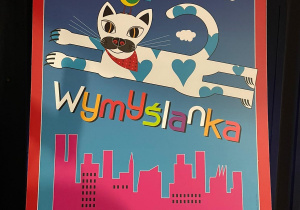 Plakat teatralny zawierający informacje o przedstawieniu teatralnym „Wymyślanka”