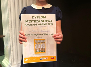 Pierwsze miejsce w wojewódzkim konkursie recytatorskim – Świerszczykowe wierszyki