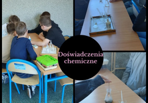 Uczniowie wykonują doświadczenia chemiczne podczas Tygodnika Przyrodnika