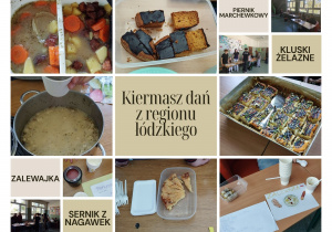 Kiermasz dań z regionu łódzkiego przygotowanych przez uczniów klas siódmych