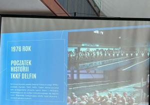 Prezentacja wyświetlana podczas jubileuszu 50-lecia SKS 137 Delfin Łódź.